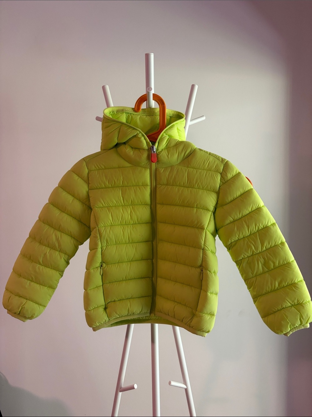 Save the Duck Dony Kids Lightweight Hooded Puffer Jacket - Lime Green
